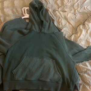 Aerie Teal Hooded Sweater